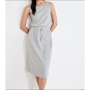 Haven Well Within Organic Cotton Interlock Midi Dress Size Small - Grey